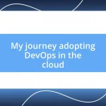 My journey adopting DevOps in the cloud