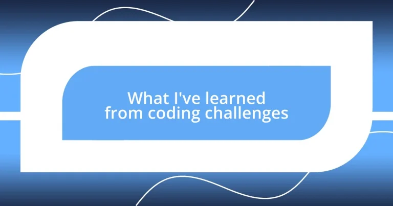 What I’ve learned from coding challenges